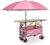 Chariot pliable avec auvent étal de marché en extérieur