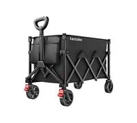 Chariot pliable avec poignée télescopique et roues profilées 120L