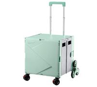 Chariot pliable avec roues d'escalier - Chariot utilitaire portable - Capacité de 70 l pour un transport et un rangement faciles
