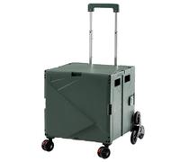 Chariot pliable avec roues d'escalier - Chariot utilitaire portable - Capacité de 70 l pour un transport et un rangement faciles
