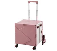 Chariot pliable avec roues d'escalier - Chariot utilitaire portable - Capacité de 70 l pour un transport et un rangement faciles