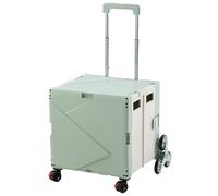 Chariot pliable avec roues d'escalier - Chariot utilitaire portable - Capacité de 70 l pour un transport et un rangement faciles