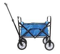 Chariot Pliable avec Roues | Festival, Chariot Pliant De À Jardin Provisions Résistant pour Le Camion Extérieur Traction Plage Camping Pêche(Blue)