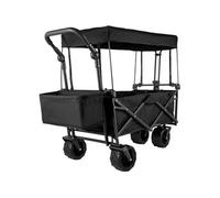 Chariot Pliable avec Toit Jardin Plage avec Panier Rangement 2 Sacs Filet