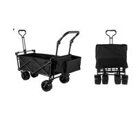 Chariot pliable, cadre en acier haute résistance, grand espace de rangement , Noir