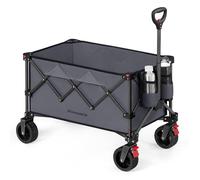 Chariot Pliable, Capacité de 150 L, Supporte Jusqu’à 150 kg, avec Poignée, 4 Roues Amovibles, Économie d’Espace, Gris Ardoise