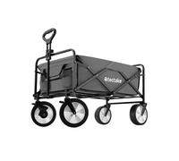 Tectake Chariot pliable LEON avec freins, capacité de charge 80kg - gris