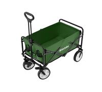 Tectake Chariot pliable LEON avec freins, capacité de charge 80kg - vert