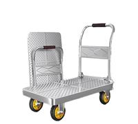 Chariot pliable en acier robuste pour le shopping, le déménagement et le transport - Chariot à plateforme polyvalent pour un transport et un rangement faciles, parfait pour une utilisation à la maison