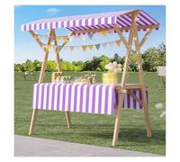 Chariot pliable en bois léger pour bibelots, montage facile, présentoir pliable avec auvent