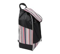 Chariot Pliable en Tissu Oxford Noir, Poignées renforcées | Compartiments Latéraux Doubles, Fixation Facile, Remplacement pour Panier de Courses, Usage Marché et Voyage