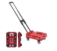 Chariot pliable et léger pour l'expédition urgente avec roues de frein TPR durables et design anti-oxydant et cadre extensible pour un transport facile et une stabilité.