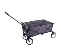 Chariot Pliable Hwc-E38, Charette À Bras, Charette De Jardin Sans Toit/Poche Arrière, Gris Gris