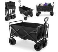 Chariot pliable hypermotion 100l tout-terrain jardin, plage, nature 120kg