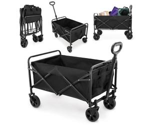 Chariot pliable hypermotion 80l compact tout-terrain jardin, plage, nature