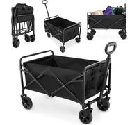 Chariot pliable HyperMotion Noir - Chariot de transport pour la plage, le camping & les courses - charge max. 80 kg