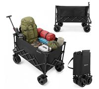 Chariot pliable hypermotion xl 200l, tout-terrain, 80 kg, jardin & sorties