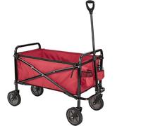 Chariot Pliable Pliant, Utilitaire avec Roues, d'épicerie for Plage Jardin Camping Shopping Sports Chariot Livre Mobile(Red)