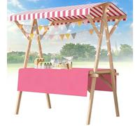 Chariot pliable portable avec auvent, capacité de charge de 100 kg, stand de marché extérieur pour marché agricole, salons d'artisanat, événements de plage et salons commerciaux