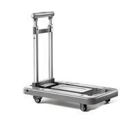 Chariot pliable portable avec roulettes, chariot léger pour déménagement, shopping, stockage ou supermarché - Chariot utilitaire compact gris pour un transport facile