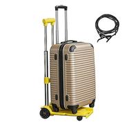 Chariot Pliable Portable - Capacité 100 kg Diable Léger | Hauteur Réglable d'une Main et Rangement Compact | sans Montage pour Courses, Bagages et Transport Domestique