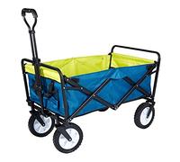 Chariot pliable portable, Chariot de jardin robuste avec poignées réglables, chariot d'épicerie, rouge(Blue)