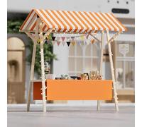 Chariot pliable portable, support de nourriture d'extérieur pour événements, marchés de rue, festivals - Léger, facile à transporter et solution de service polyvalente