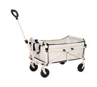 Chariot pliable pour camping et jardin - Chariot d'épicerie utilitaire de grande capacité avec roulettes, poignée réglable et table - Idéal pour les activités de plein air et les événements