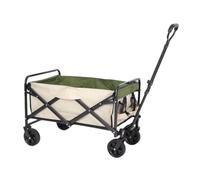 Chariot pliable pour camping et jardin - Chariot d'épicerie utilitaire de grande capacité avec roulettes, poignée réglable et table - Idéal pour les activités de plein air et transport facile