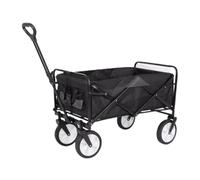 Chariot pliable pour camping et jardinage - Chariot d'épicerie utilitaire de grande capacité avec poignée réglable, roues et table - Idéal pour les activités de plein air