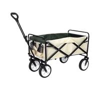 Chariot pliable pour camping et jardinage - Chariot d'épicerie utilitaire de grande capacité avec roulettes, poignée réglable et table - Idéal pour les activités de plein air et les événements