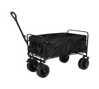 Chariot pliable pour camping et jardinage - Chariot d'épicerie utilitaire de grande capacité avec roulettes, poignée réglable et table - Idéal pour les activités de plein air et les événements