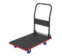 Chariot pliable robuste avec roulettes, capacité de charge de 200 kg, rangement facile, chariot polyvalent pour la maison, l'école, le supermarché, l'usine