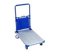 Chariot pliable robuste en TPR à 4 roues - Grande capacité de charge - Design peu encombrant - Idéal pour les jardins, les écoles, les restaurants - Véhicule utilitaire à grande plate-forme