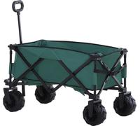 Chariot pliant 845-311GN, chariot de transport, avec poignée télescopique, poignées réglables, jusqu'à 20 kg, 108 x 55 x 59-89 cm