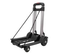 Chariot Pliant en Alliage d'Aluminium, 4 Roues, Charge 40kg, Diable Léger et Robuste - Design Compact Pliable, Poignée Télescopique Confortable, Usage Polyvalent Quotidien