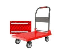 Chariot Pliant Portable, Diable Multifonctionnel à Plateau, remorque de Transport Rouge, Petite Plateforme Manuelle pour déplacer et Transporter Facilement Articles ménag