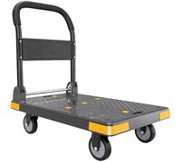 Chariot Pliant Robuste à Roues pivotantes - Diable et Plateau Polyvalents pour la Maison, Le Bureau, l'entrepôt et l'industrie - Chariot Utilitaire Gris pour Un Transport