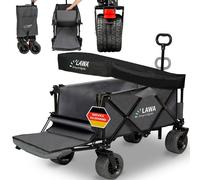 chariot pliant toit 100kg avec frein roues larges chariot à main pliable chien chariot de transport pliable petit buggy chien chariot échelle