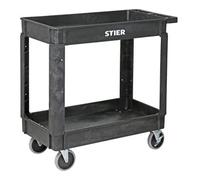 STIER Chariot polyvalent en plastique STIER avec 2 plateaux, 250 kg, LxlxH 870x430x850 mm Quantité:1