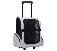 VidaXL Chariot polyvalent pliable pour animaux de compagnie Gris