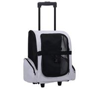 Chariot Polyvalent Pliable pour Animaux de Compagnie Gris Transporteur vidaXL