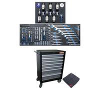 Chariot À Outils 7 Tiroirs Complet Avec 263 Outils - Code BGS4104 FBG