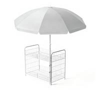 Chariot portable avec auvent - Support de présentation mobile pour aliments - Pliable - Pour les expositions artisanales des fermiers de rue, du marché