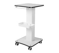 Chariot portable avec roulettes, multifonction, avec compartiment de rangement, pour instruments de beauté, sanatorium blanc