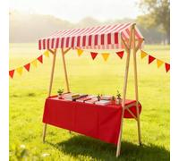 Chariot portable d'extérieur avec auvent, chariot de nourriture sur roulettes, cabine de concession pour nourriture et événements de rue de marché, facile à déplacer
