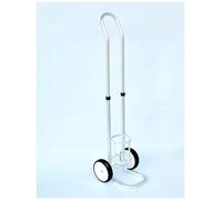 Chariot portable en alliage d'aluminium pour bouteilles d'oxygène, avec roulettes, poignée réglable pour bouteilles de 120 mm, support roulant léger pour bouteilles d'oxygène, support robust