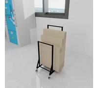 Chariot portable en carton avec roulettes, support de rangement moderne en métal mobile, chariot de rangement divers en fer forgé, support de rangement en toile d'art, pour la maison, l'entrepôt et le