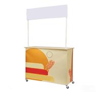 Chariot Portatif En Maille D'acier For Étal De Marché,Cabine/kiosque D'affichage De Vente Au Détail Pliable Avec Roues Verrouillables,Convient Aux Vendeurs En Plein Air(150cm/59in)