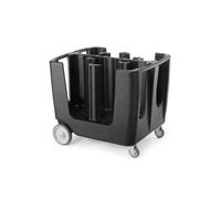 HENDI Chariot pour Assiettes avec séparateurs réglables, AmerBox, capacité 300 Assiettes ⌀115-⌀330mm, 930x720x(H) 785mm, LDPE